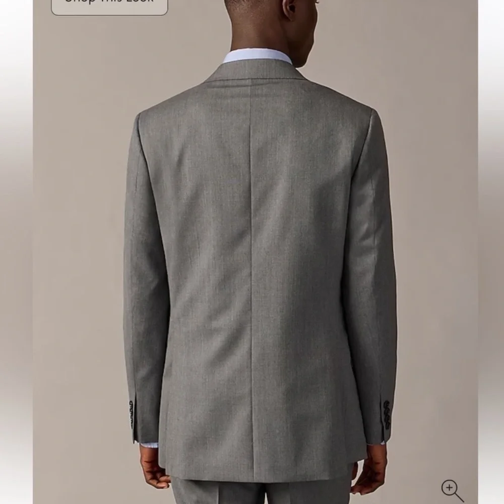 J Crew Mens Ludlow slim fit Suit Blazer Jacket Gray Italian Super 120’s Wool 42R